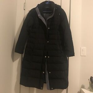 Lands' End Black Puffer Coat